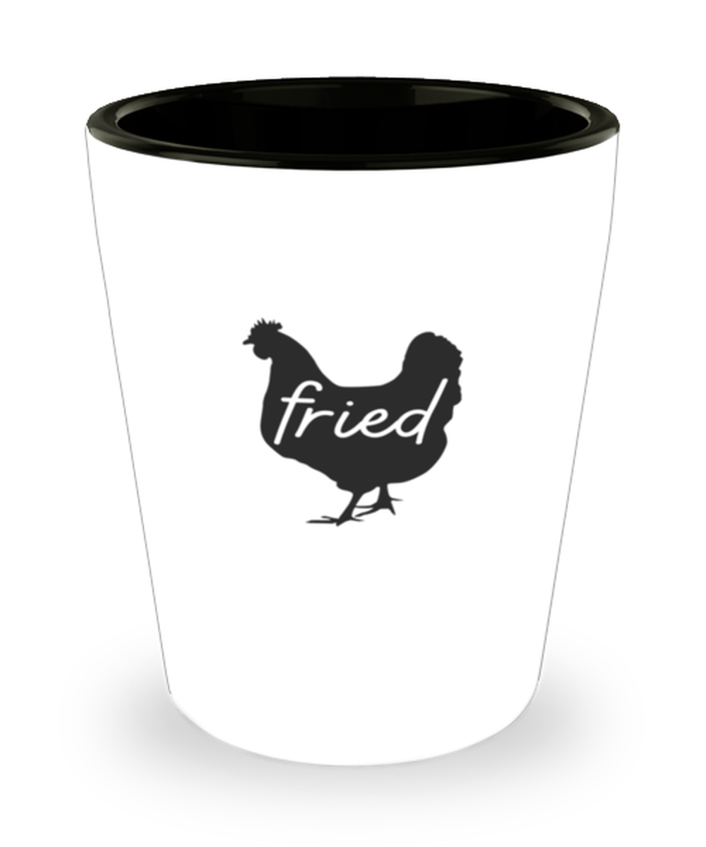 Funky chicken with glasses on a mug