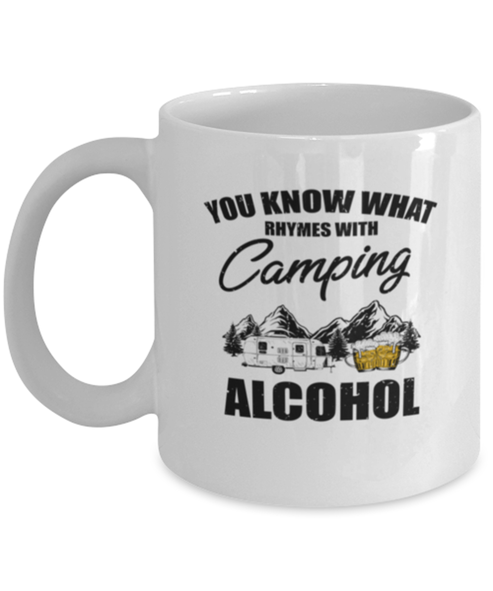 12oz Camper Mug Coffee Funny You Know What Rhymes With Camping