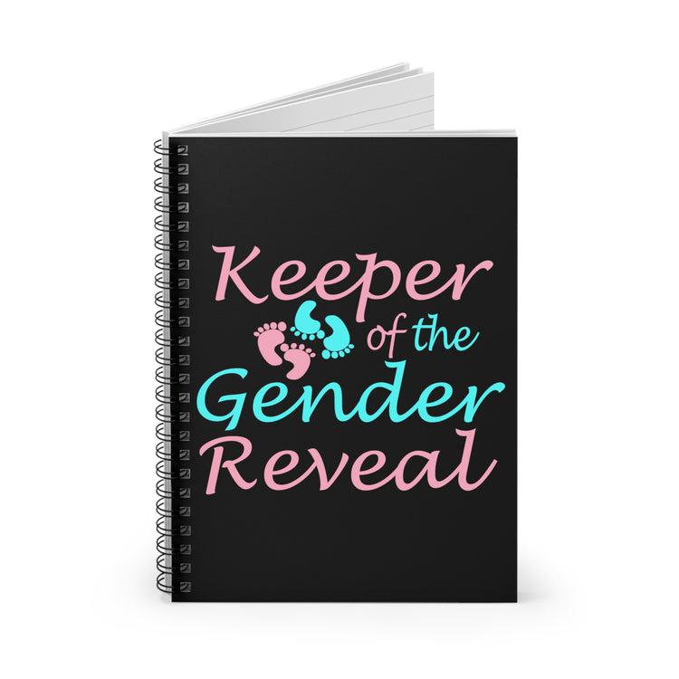 keeper of the gender reveal Spiral Notebook - Ruled Line