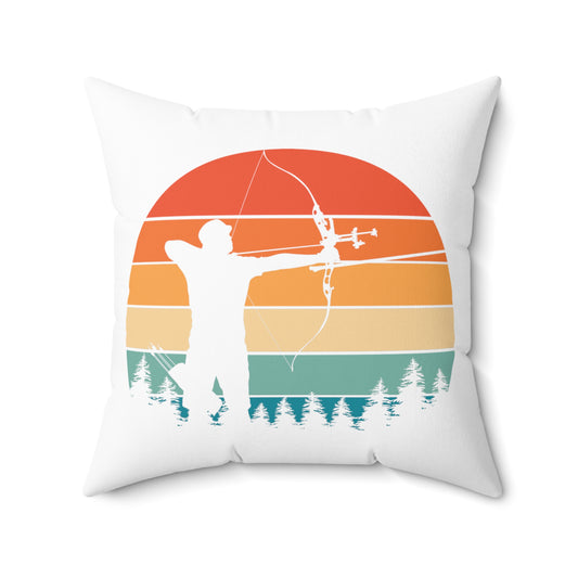 Novelty Old-Fashioned Archer Musketry Toxophilite Enthusiast Spun Polyester Square Pillow