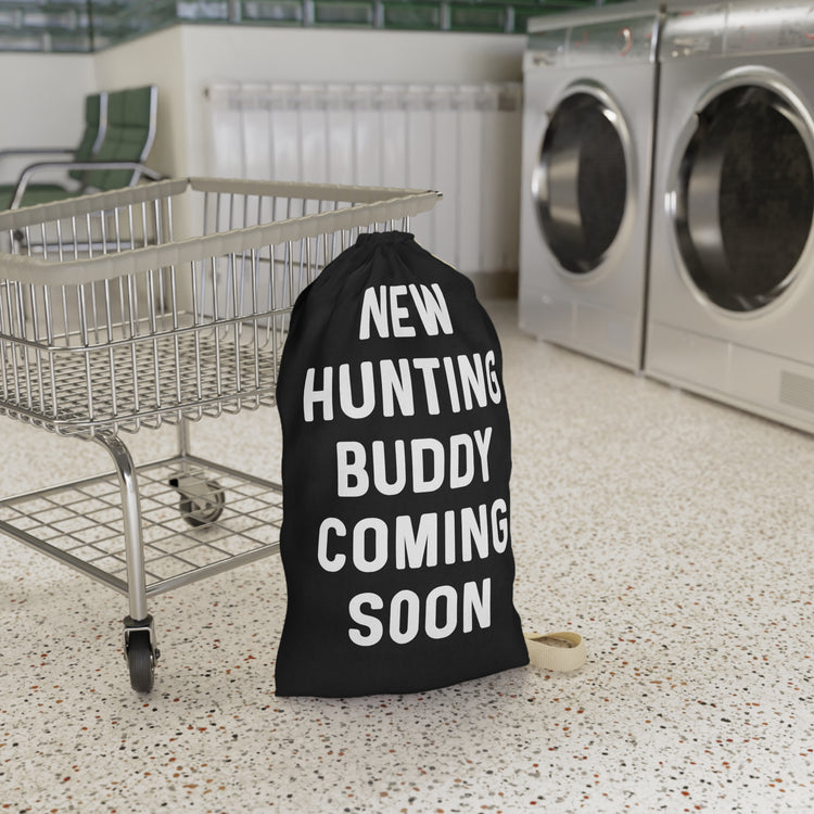 New Hunting Buddy Coming Soon Baby Bump Shirt Laundry Bag