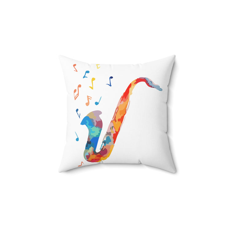 Hilarious Clarinet Trombone Flute Sax Musician Spun Polyester Square Pillow