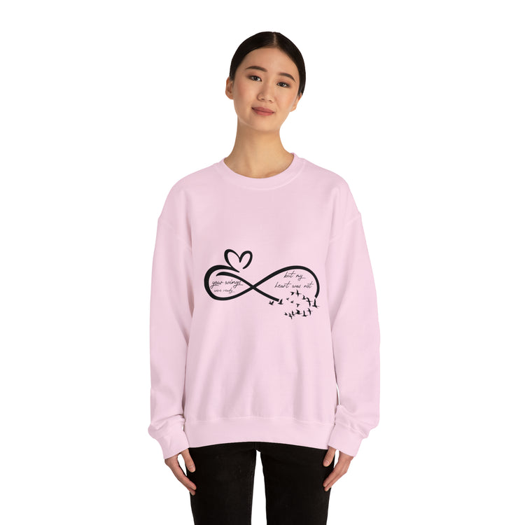 Vintage Memorial Heart Love Sign Grieving Illustration Wife Unisex Crewneck Sweatshirt