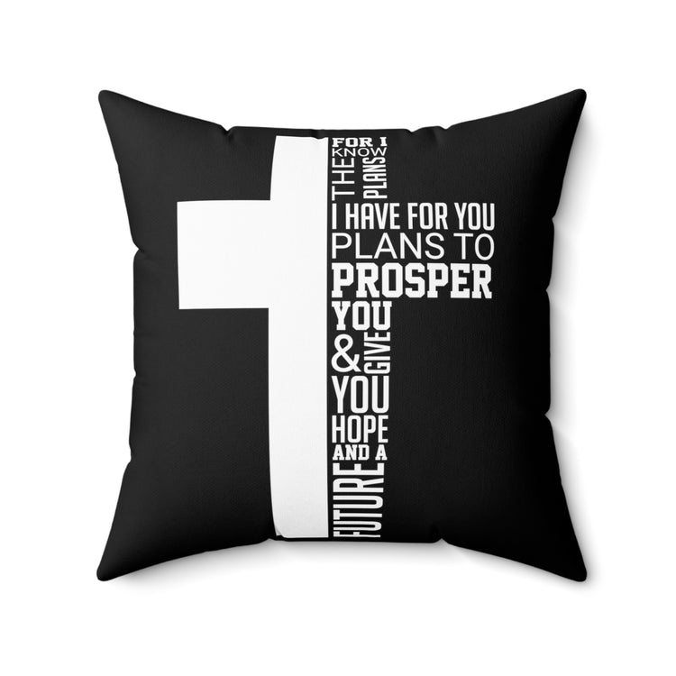 Inspirational Prosperities Christians Faithfulness Prospering Prayer Church Statements Spun Polyester Square Pillow