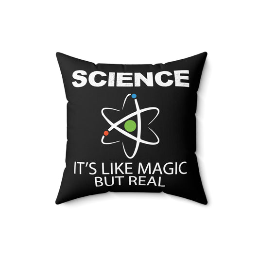 Novelty Nerds Chemist Biochemistry Atoms Elements Spun Polyester Square Pillow