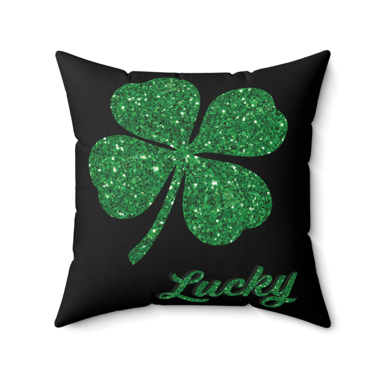 lucky shamrock Spun Polyester Square Pillow