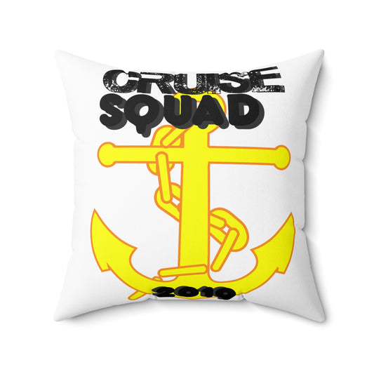 Funny Novelty Cruise Squad Retro Vintage Cruise Squad Spun Polyester Square Pillow