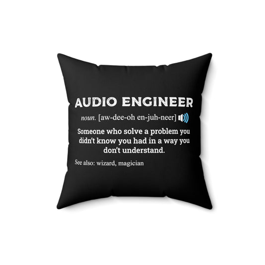 Novelty Soundman Recordist Technologist Auditory Audial Spun Polyester Square Pillow