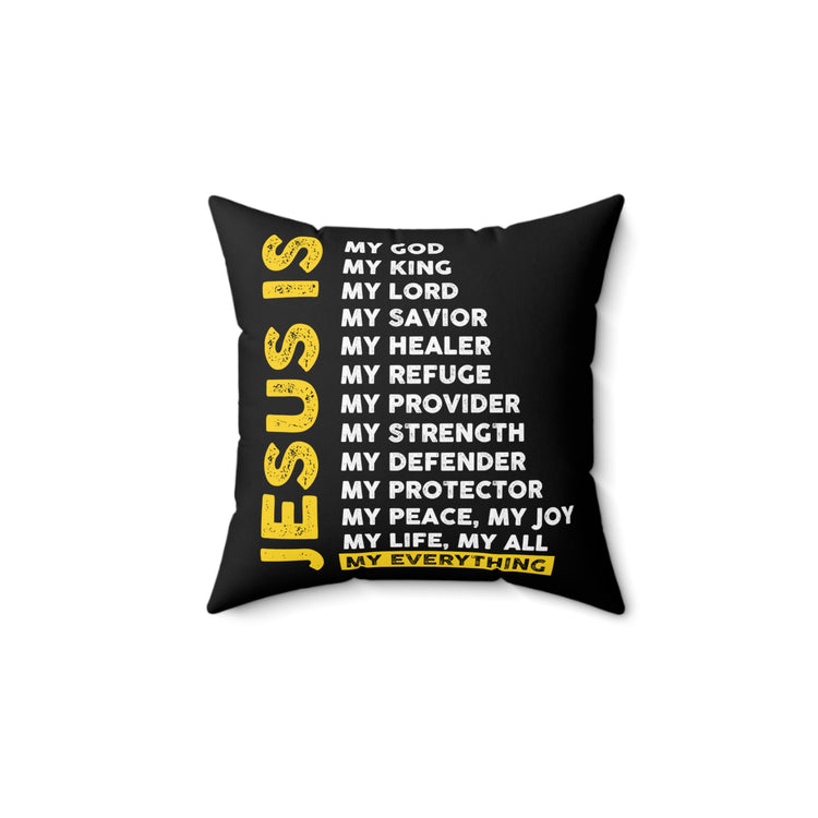 Inspirational Christianity Devotees Verses Catholic Love Scriptures Uplifting Spun Polyester Square Pillow