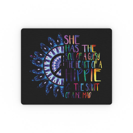 She Has The Soul Of Gypsy Heart Of Hippie Spirit Rectangular Mouse Pad