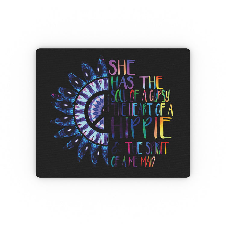 She Has The Soul Of Gypsy Heart Of Hippie Spirit Rectangular Mouse Pad