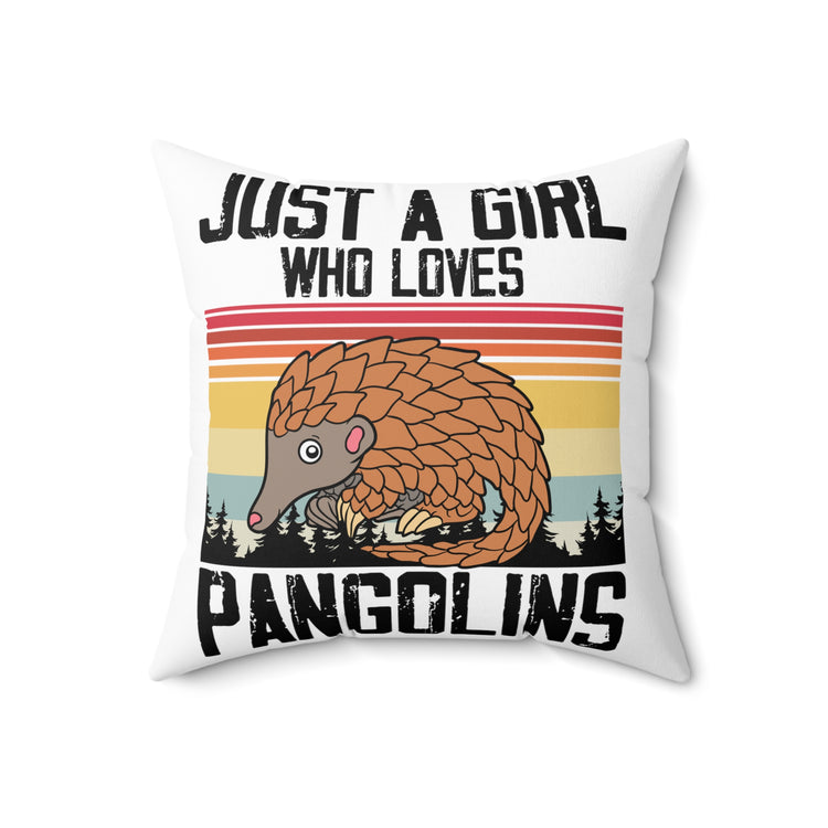 Hilarious Pangolins Wildlife Biodiversity Environment Spun Polyester Square Pillow