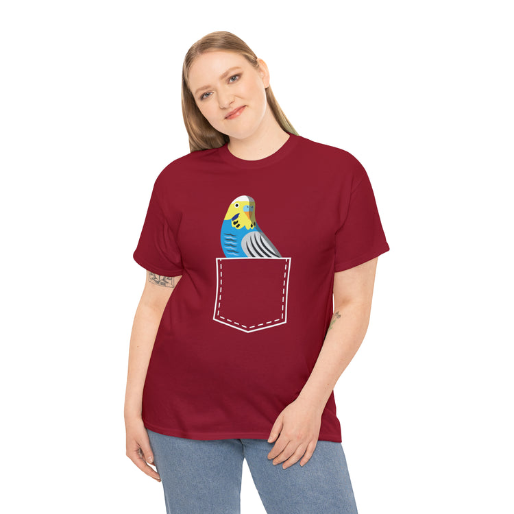 Shirt Funny Parakeets And Parrots Enthusiasts Bird Lovers Feathered Friends Enrichment T-Shirt Unisex Heavy Cotton Tee