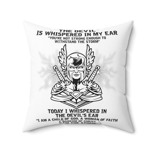 Inspiring Christianity Statements Devotee Vintage Pastor Spun Polyester Square Pillow