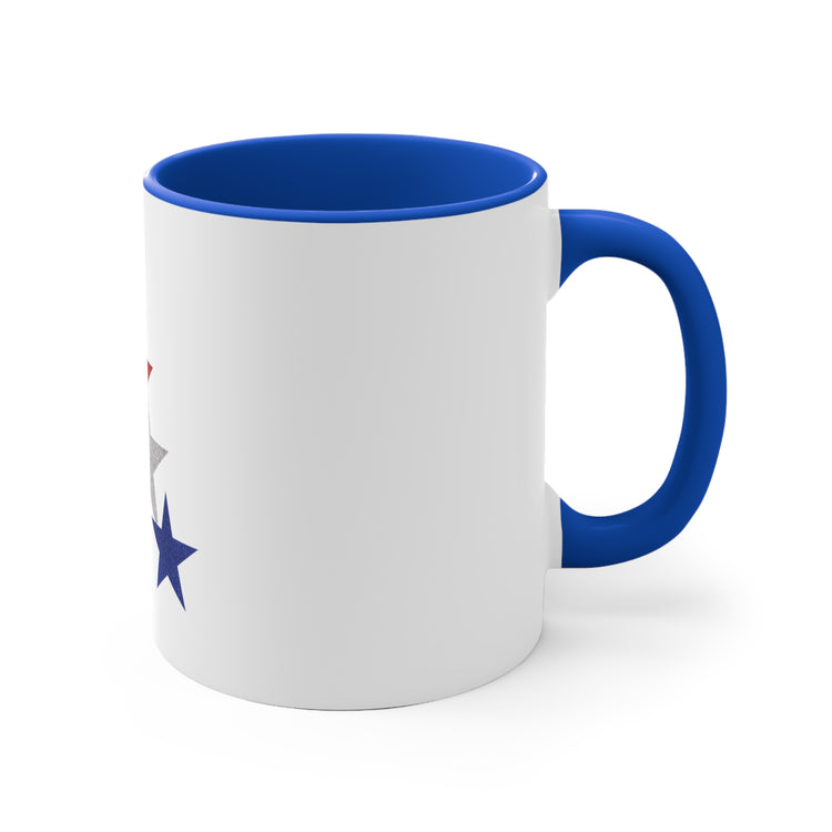 Three Stars Fourth Of July 11oz Accent Mug