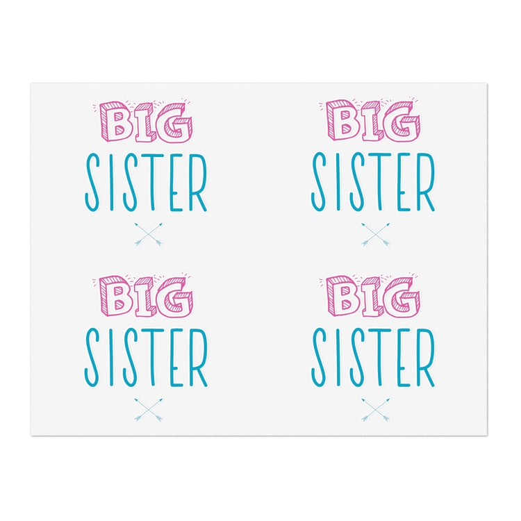 Big Sister Announcement Little Sticker Sheets