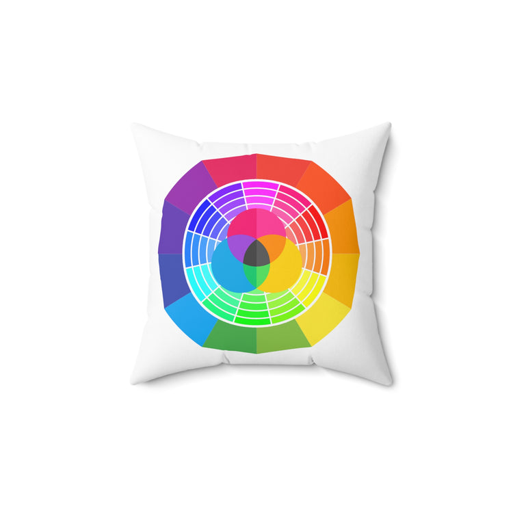 Humorous Portraitist Artistic Collection Geometric Animator Dauber Spun Polyester Square Pillow