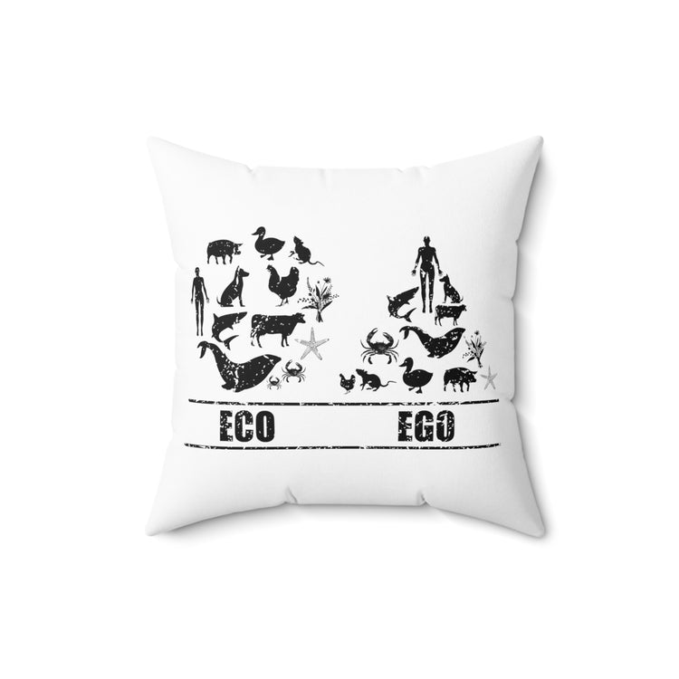 Humorous Campaign Animals Right Eco-Friendly Environmental Spun Polyester Square Pillow