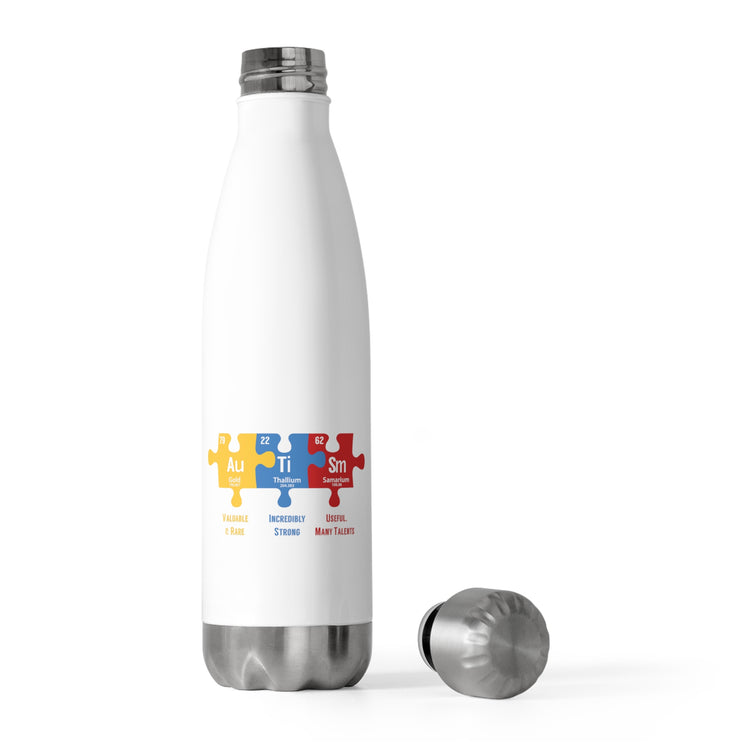 Autism Awareness Puzzle Periodic Elements Autistic Behavior Men Women T Shirt 20oz Insulated Bottle