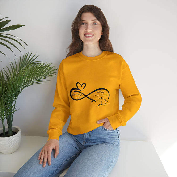 Vintage Memorial Heart Love Sign Grieving Illustration Wife Unisex Crewneck Sweatshirt