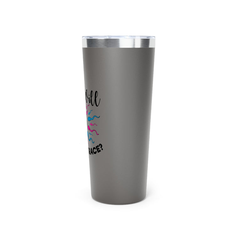 Who Will Win The Race Funny Gender Announcement Insulated Tumbler, 22oz