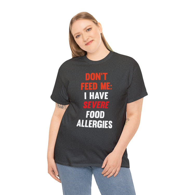 Shirt Funny Severely Food Allergic Empowering Introverts Sensitivity Allergy Dietary T-Shirt Unisex Heavy Cotton Tee