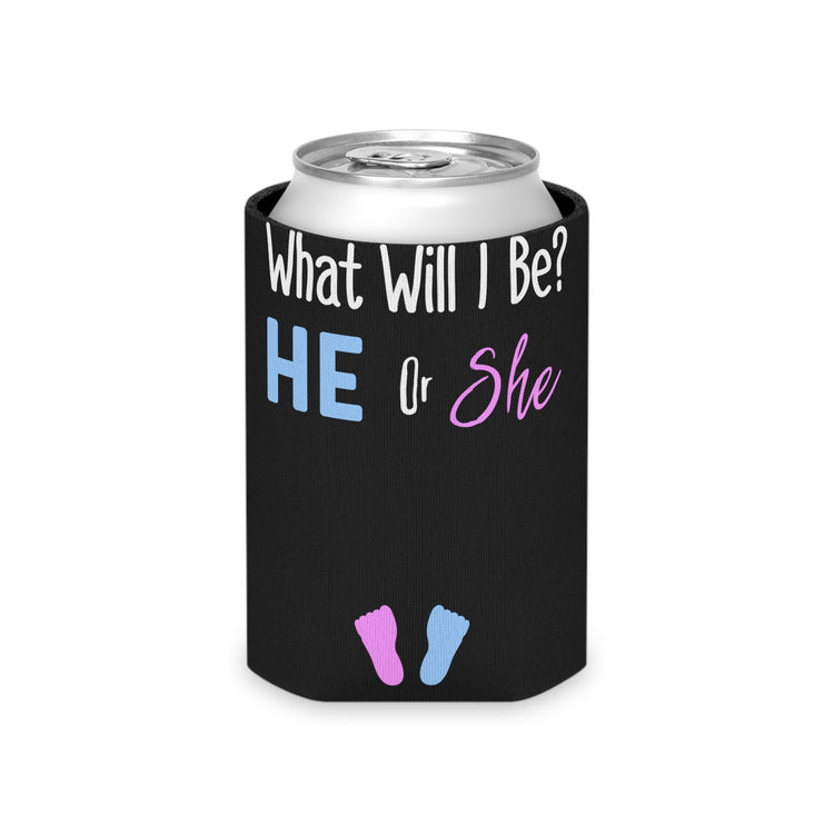 What Will I Be He or She Gender Reveal Can Cooler