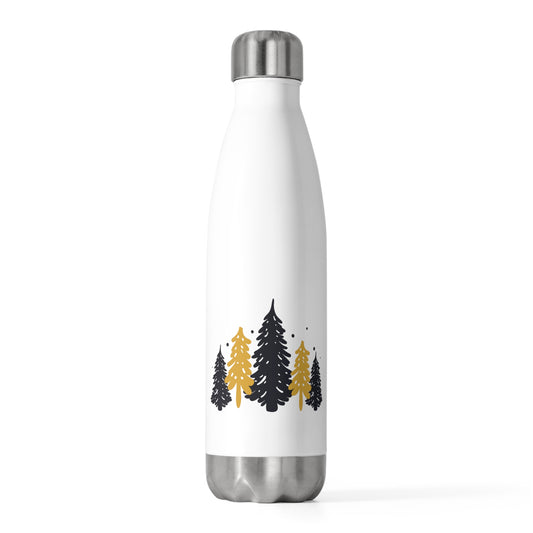 Skinny Pine Trees Travel Tshirt | Nature T-shirt | Camping Tshirt | Happy Camper Shirt | Funny Camping Shirt | Camping T Shirt 20oz Insulated Bottle