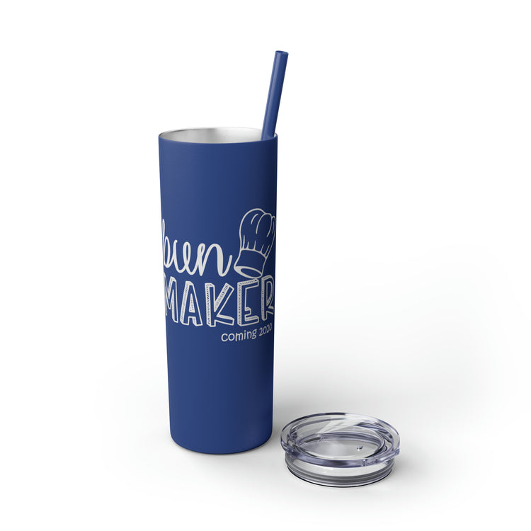 Bun Baker and Bun Maker New Dad and Future Mom Shirts Skinny Tumbler with Straw, 20oz