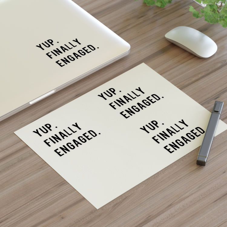 Humorous Matrimonial Engagements Sarcastic Statements Pun Sticker Sheets