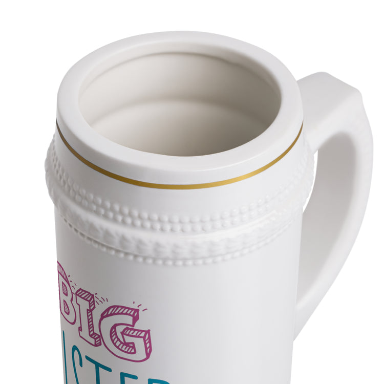 Big Sister Announcement Little Beer Stein Mug