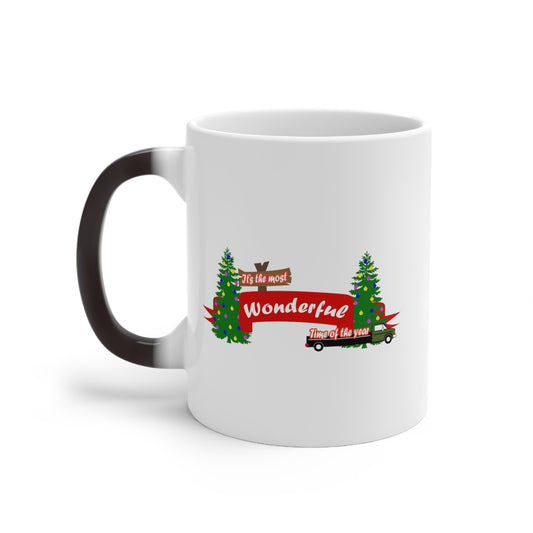 It's The Most Wonderful Time Of The Year Merry Christmas Motivational Color Changing Mug