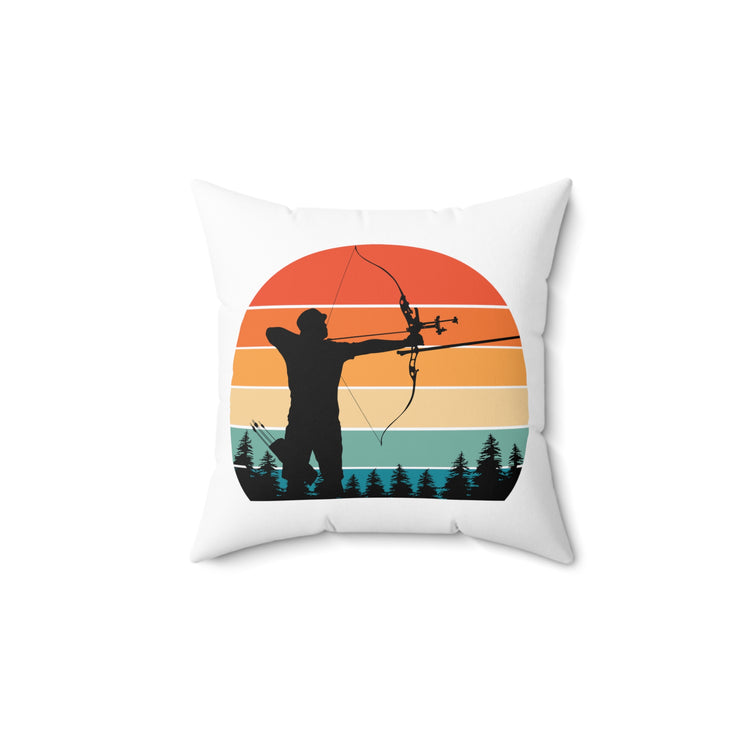 Novelty Old-Fashioned Archer Musketry Toxophilite Enthusiast Spun Polyester Square Pillow