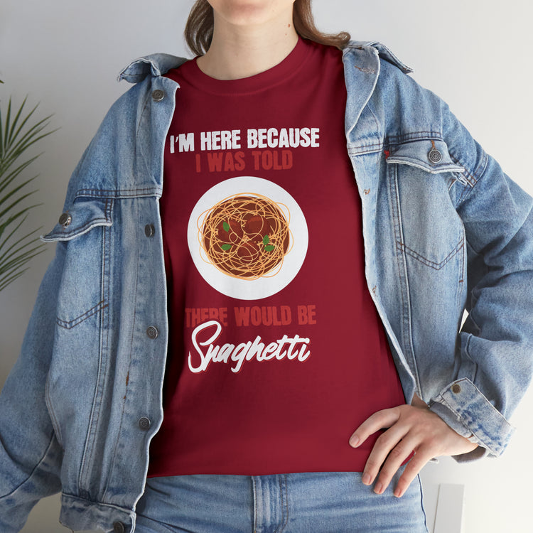 Shirt Funny Spaghetti Enthusiasts Foodie Noodle Humorous  Gags Pasta Gourmet Amusing T-Shirt Unisex Heavy Cotton Tee