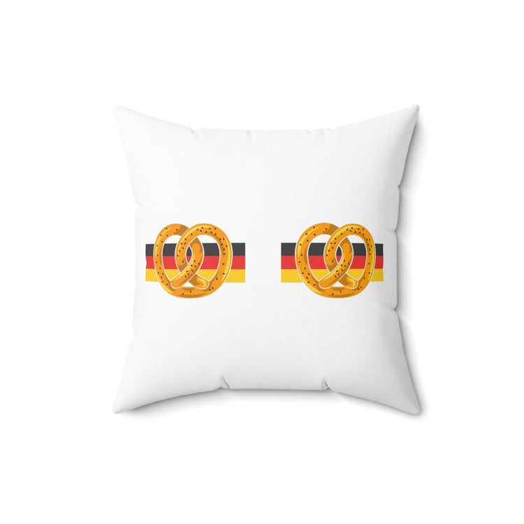 Hilarious Pretzel Sausage Fest Nationalism Parties Spun Polyester Square Pillow