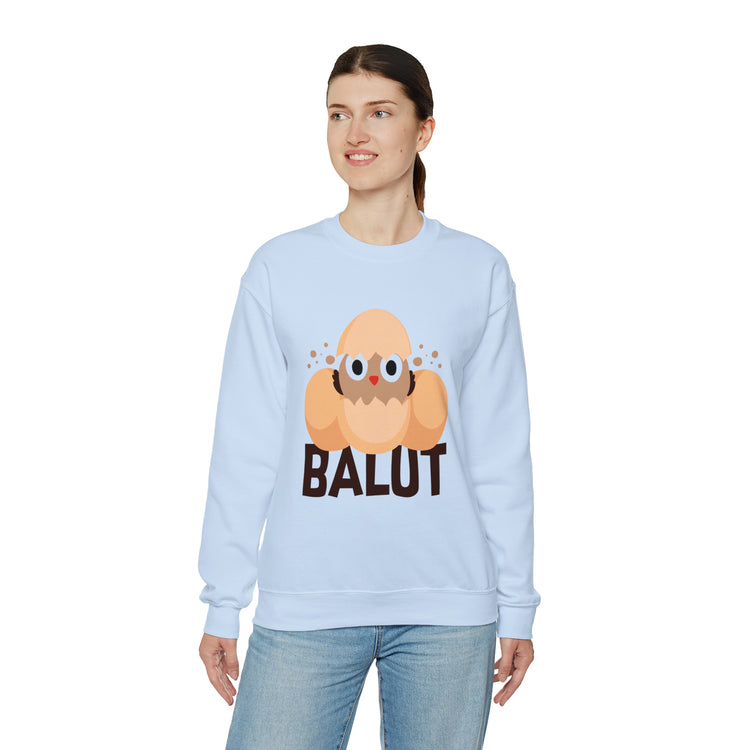 Funny Prideful Filipino Balut Illustration Philippines Balut Unisex Crewneck Sweatshirt