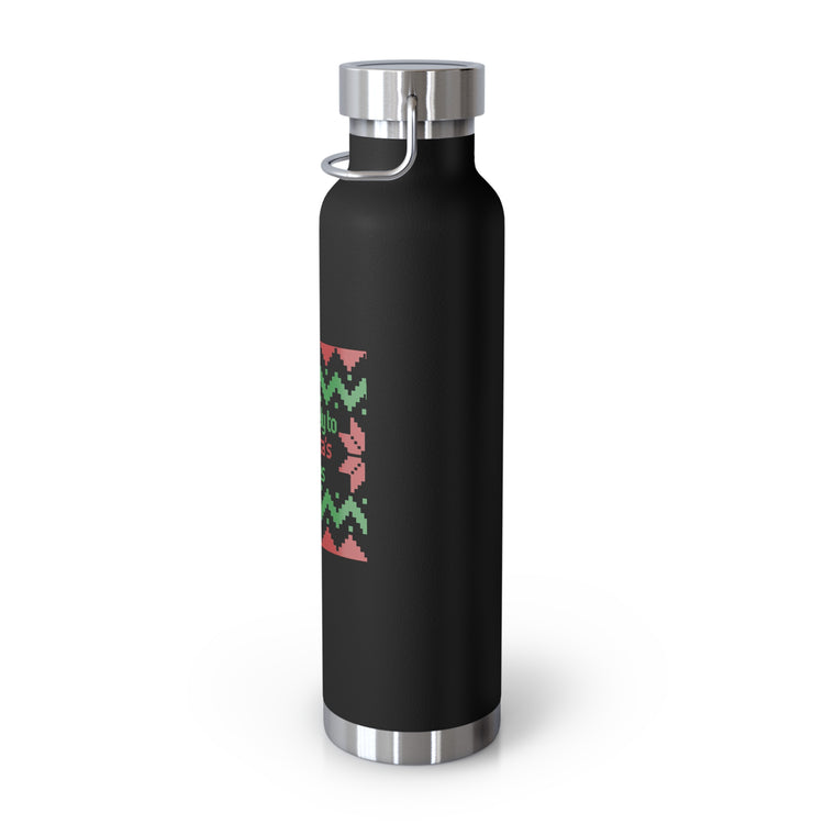 Funny Saying Most Likely To Eat Cookies Christmas Women Men Fun Christmas Sarcasm Most Likely To Eat  Copper Vacuum Insulated Bottle, 22oz