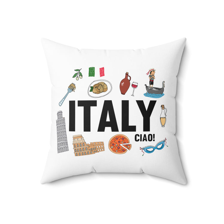 Hilarious Italia Cultural Civilization Nationalism Society Spun Polyester Square Pillow