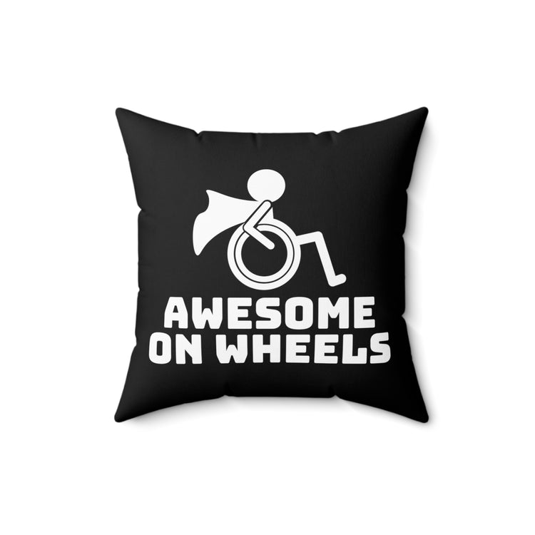 Novelty Person With Disability Pride Greatness Wellness Stroller Pushchairs Trolley Spun Polyester Square Pillow