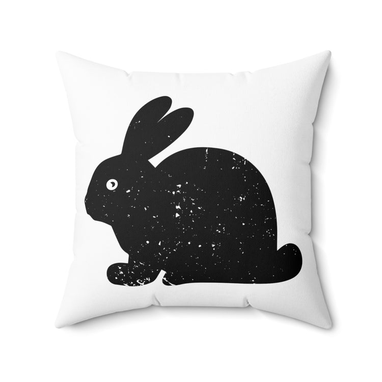 Motivational Easters Enthusiasts Bunnies Illustration Gag Spun Polyester Square Pillow