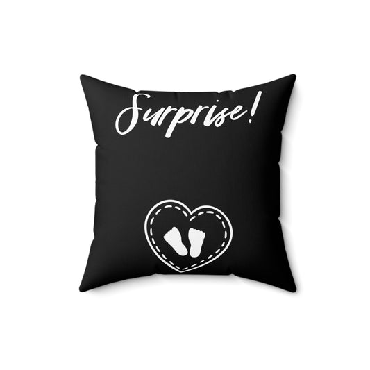 Surprise Pregnancy  | Maternity | Family Reunion  | Pregnancy Top Spun Polyester Square Pillow