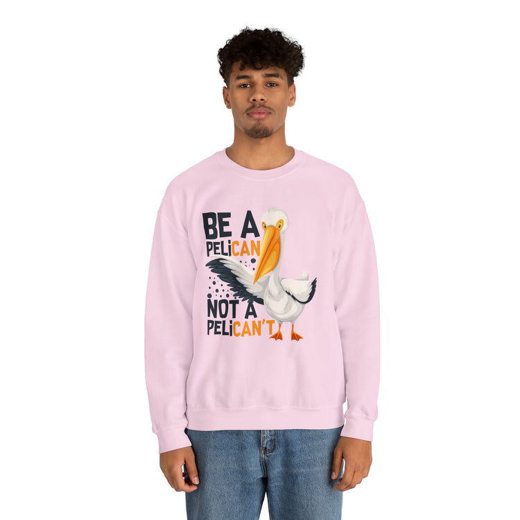 Novelty Always A Pelican Sarcastic Distressed Graphic Puns Unisex Crewneck Sweatshirt