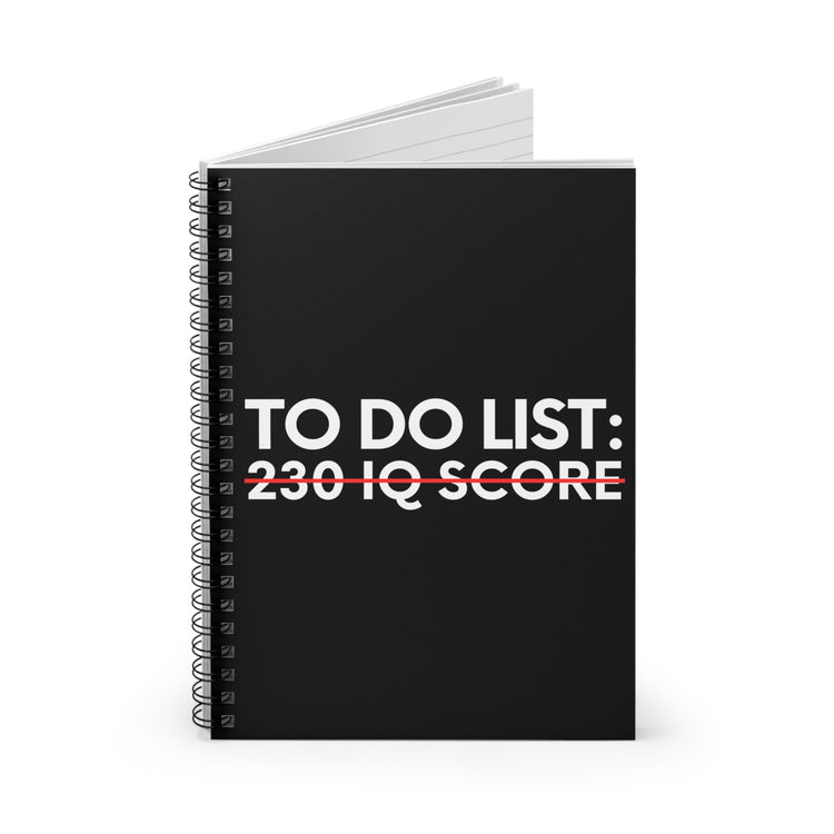 Funny Saying To Do List 230 IQ Intelligent Sarcasm Women Men Novelty Sarcastic Wife To Do List 230 IQ Gag Spiral Notebook - Ruled Line