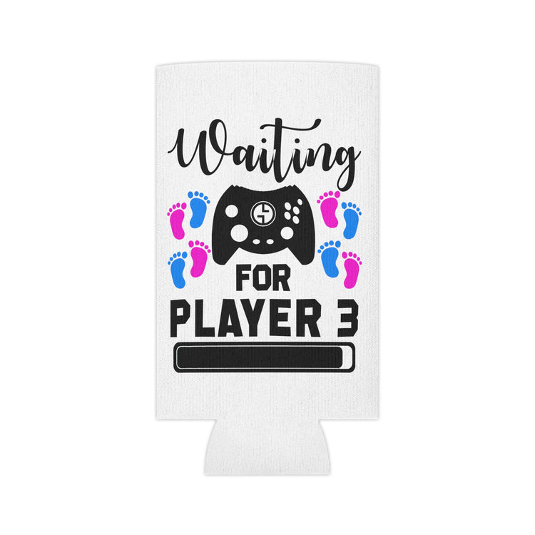 Waiting For Player Three Funny Maternity Can Cooler