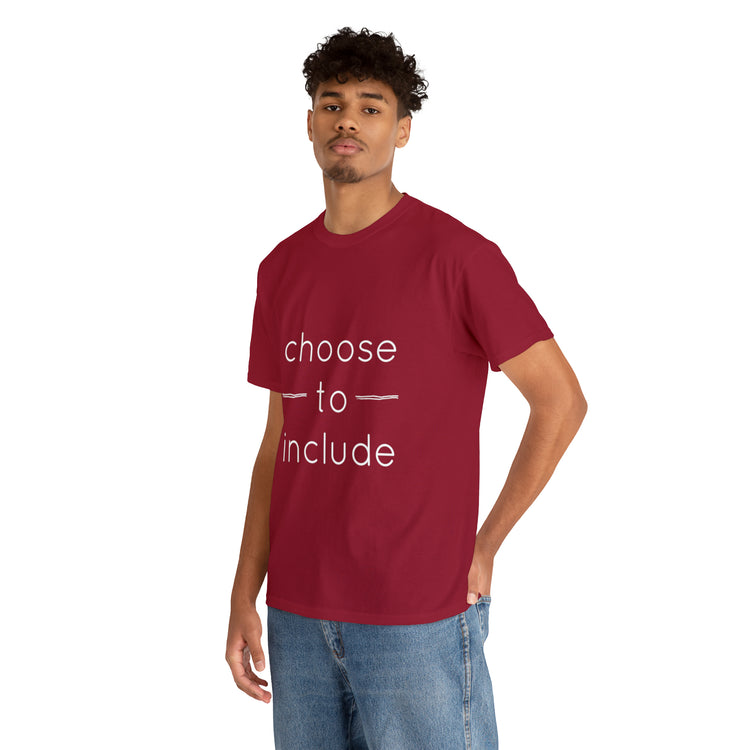 Shirt Funny Choose To Include Autism Neurodiversity Parenting Pride T-Shirt Unisex Heavy Cotton Tee