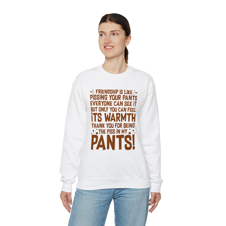 Hilarious Introverted Friendships Sarcastic Pissing Friends Unisex Crewneck Sweatshirt