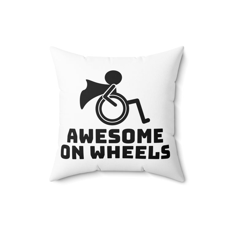 Novelty Person With Disability Pride Greatness Trolley Spun Polyester Square Pillow