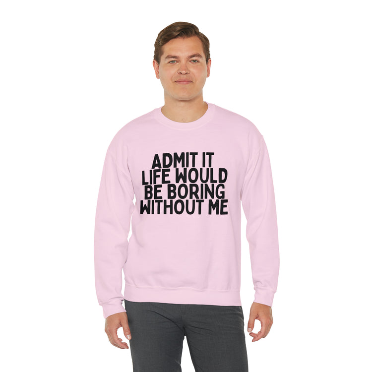 Humorous Awkward Boring Lives Introverts Sarcastic Unisex Crewneck Sweatshirt