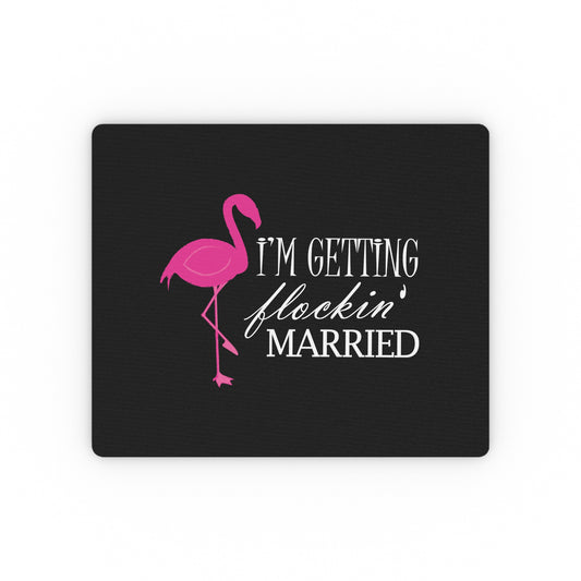 Humorous Bridal Entourages Flamingoes Bridesmaids Flocks Rectangular Mouse Pad