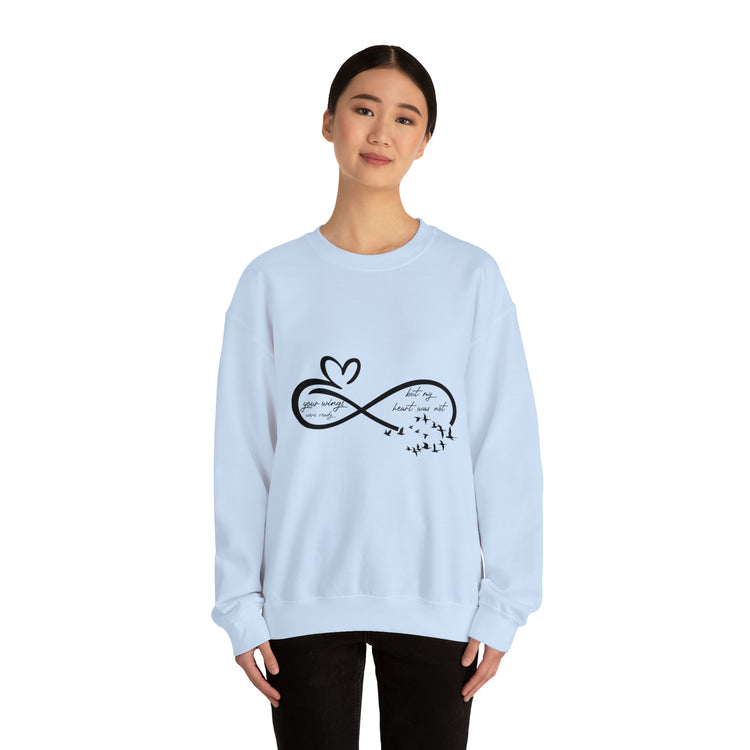 Vintage Memorial Heart Love Sign Grieving Illustration Wife Unisex Crewneck Sweatshirt